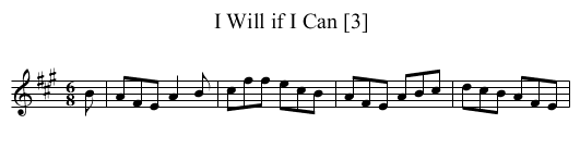 I Will if I Can [3] - staff notation