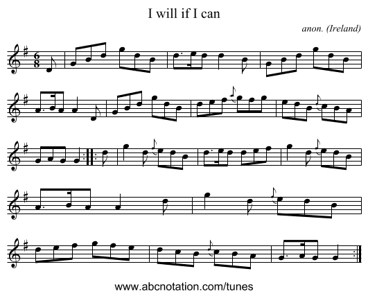 I will if I can - staff notation