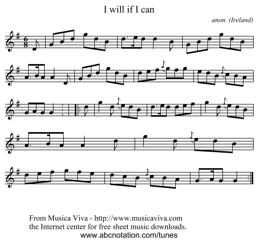 I will if I can - staff notation