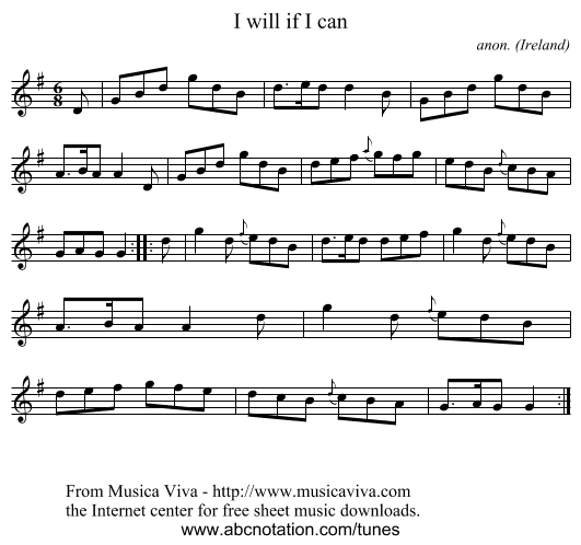 I will if I can - staff notation