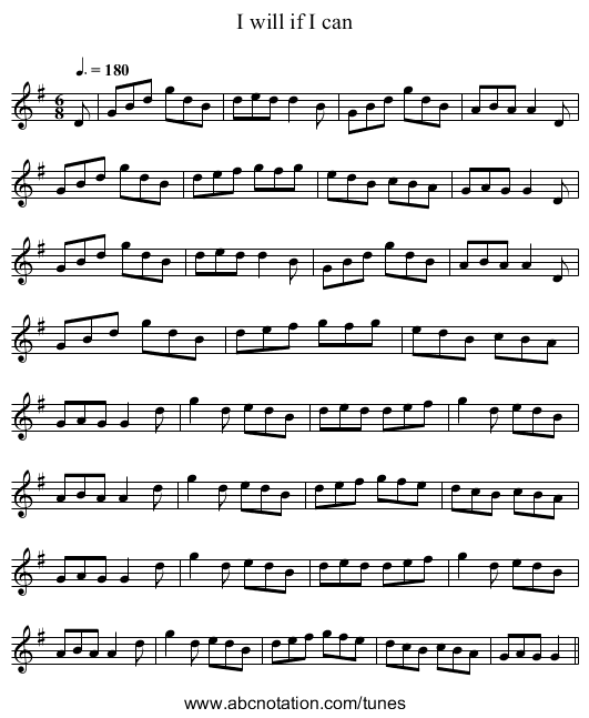 I will if I can - staff notation