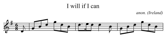 I will if I can - staff notation