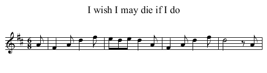 I wish I may die if I do - staff notation