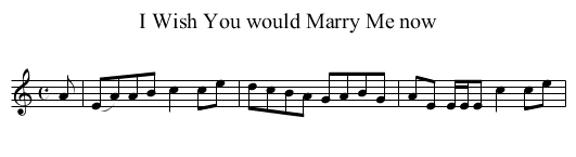 I Wish You would Marry Me now - staff notation