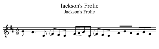 Iackson's Frolic - staff notation