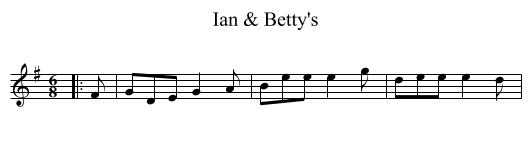 Ian & Betty's - staff notation