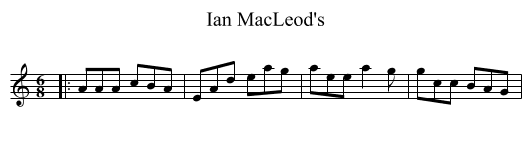 Ian MacLeod's - staff notation