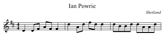 Ian Powrie - staff notation