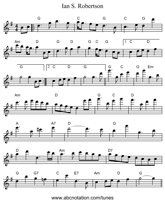 Ian S. Robertson - staff notation