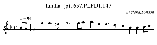 Iantha. (p)1657.PLFD1.147 - staff notation
