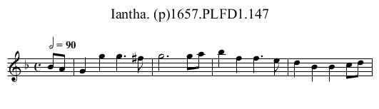 Iantha. (p)1657.PLFD1.147 - staff notation