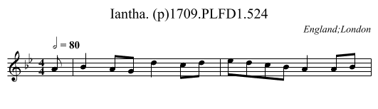 Iantha. (p)1709.PLFD1.524 - staff notation