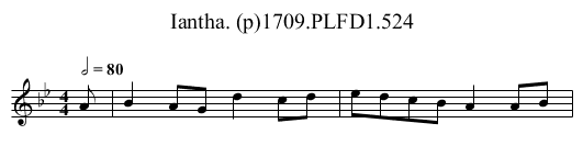 Iantha. (p)1709.PLFD1.524 - staff notation
