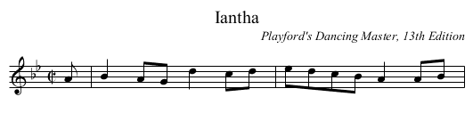 Iantha - staff notation