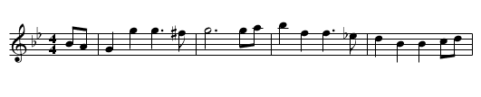 Ianthe (Princess Royal) - staff notation