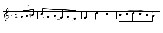 Ianto'r Coed - staff notation