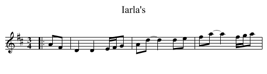 Iarla's - staff notation