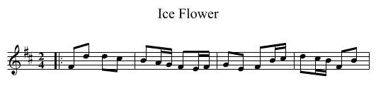 Ice Flower - staff notation