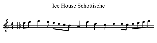 Ice House Schottische - staff notation