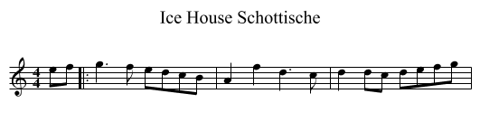 Ice House Schottische - staff notation