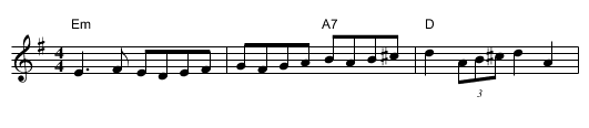 Ice on the Pond - staff notation