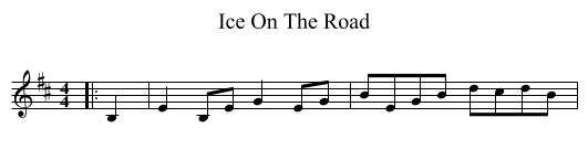 Ice On The Road - staff notation