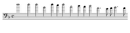 Ich bins erfreut - staff notation