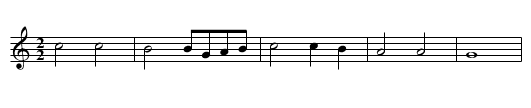 Ich klag den Tag und alle stund - staff notation