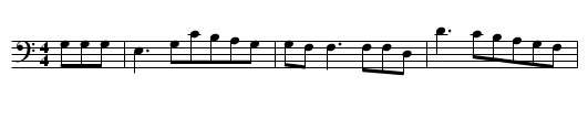 ICH LEBTE EINST IM DEUTSCHEN VATERLANDE - staff notation