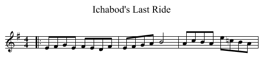 Ichabod's Last Ride - staff notation