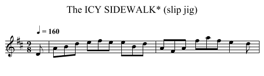 ICY SIDEWALK* (slip jig), The - staff notation