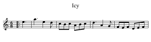 Icy - staff notation