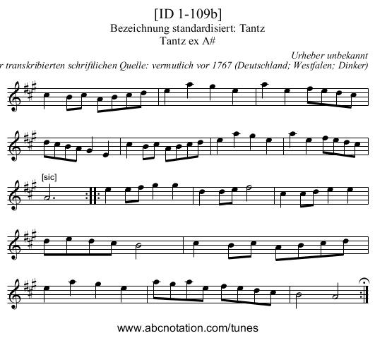 [ID 1-109b] - staff notation