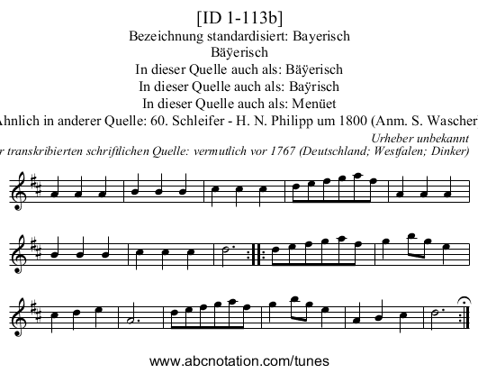 [ID 1-113b] - staff notation