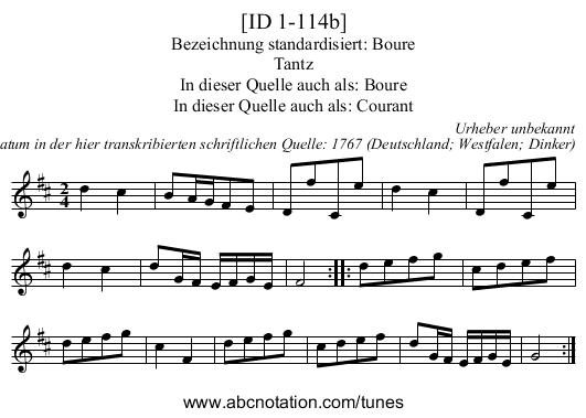 [ID 1-114b] - staff notation