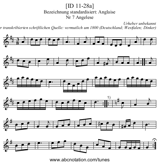 [ID 11-28a] - staff notation