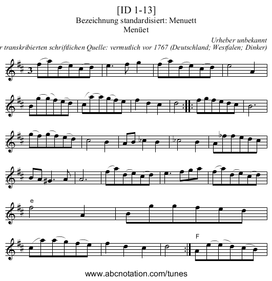 [ID 1-13] - staff notation