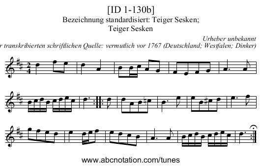 [ID 1-130b] - staff notation