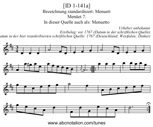 [ID 1-141a] - staff notation