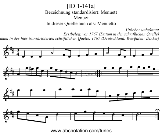 [ID 1-141a] - staff notation