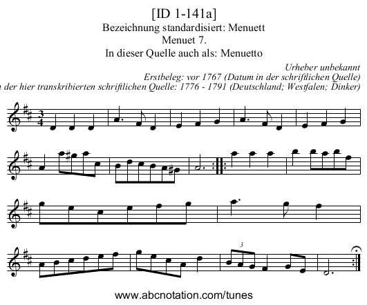 [ID 1-141a] - staff notation
