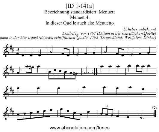 [ID 1-141a] - staff notation