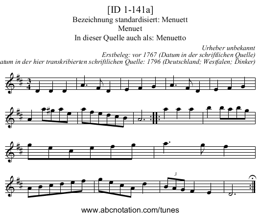 [ID 1-141a] - staff notation