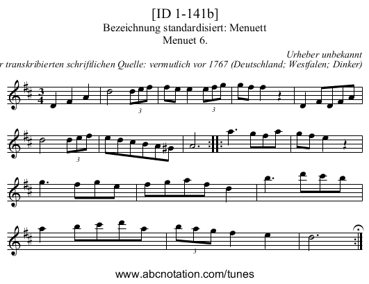 [ID 1-141b] - staff notation