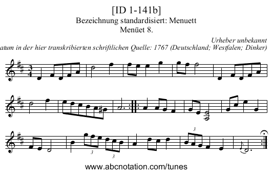[ID 1-141b] - staff notation