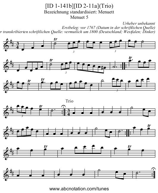 [ID 1-141b][ID 2-11a](Trio) - staff notation