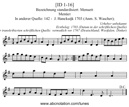 [ID 1-16] - staff notation