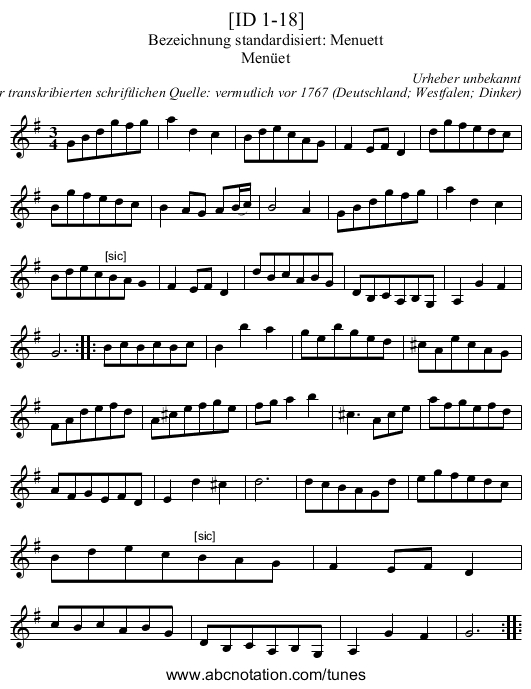 [ID 1-18] - staff notation