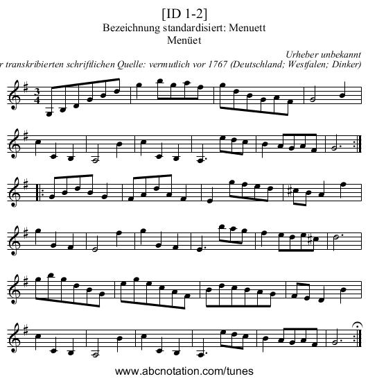 [ID 1-2] - staff notation