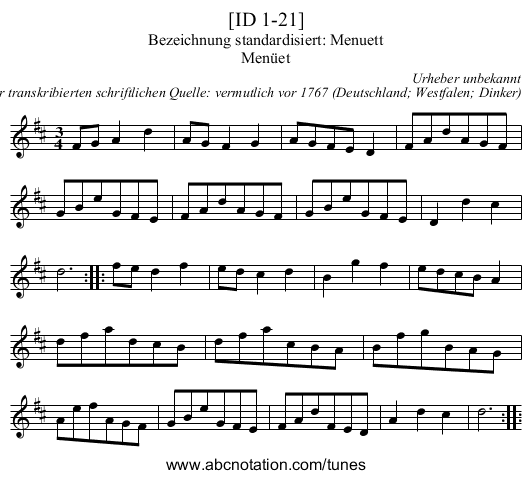 [ID 1-21] - staff notation